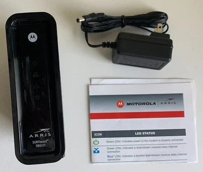 Arris SURFboard Cable Modem SB6121 DOCSIS 3.0 With Power Adapter - Image 1 of 4