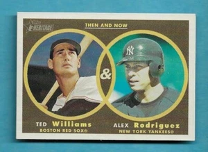 TED WILLIAMS ALEX RODRIGUEZ 2006 TOPPS HERITAGE then & now RED SOX YANKEES TN5 - Bild 1 von 2