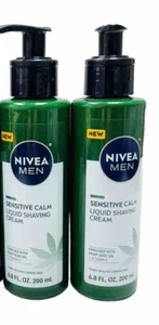 2 nivea men sensitive calm liquid shaving cream 6.8oz ea - Picture 1 of 2