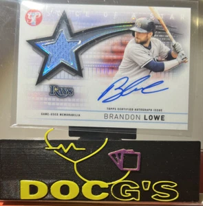 2022 Brandon Lowe TOPPS PRISTINE Slice of A Star Auto Relic MLB - Picture 1 of 2