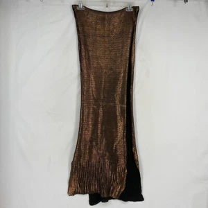 Bufanda de invierno rectangular extra grande negra gruesa tejida cobre revestimiento metálico - Imagen 1 de 6