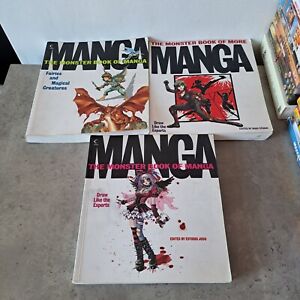 The Monster Book Of Manga Animated Hentai Set Of 3x Anime Books Drawing Learning