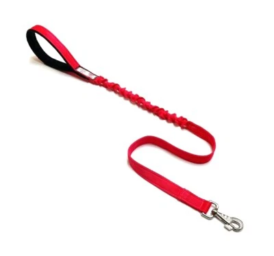 76" Dog Lead With Stretchy Bungee Shock Absorbing Cord Padded Handle 19 Colours - Image 1 of 4