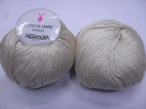 LOTTO 10 GOMITOLI DA 50 GR. MAKÒ MERCERIZZATO PANNA 679 +o- 125 MT. - Foto 1 di 1