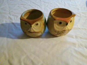 VINTAGE OWL SUCULANTS POTS - Picture 1 of 4