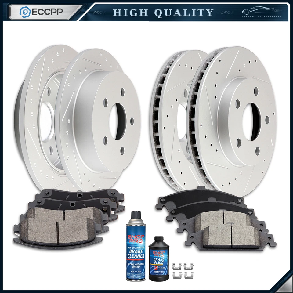 Ceramic Brake Pads And Rotors Front Rear For Oldsmobile Alero Pontiac Grand Am Foto 1 de 4