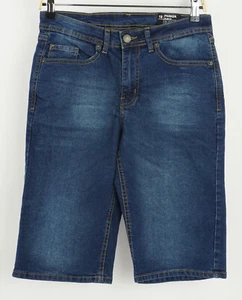 New Buffalo David Bitton Parker Boy's Size 18 Slim Fit Dark Blue Denim Shorts - Picture 1 of 8
