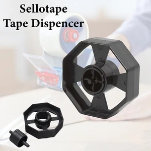 2 x Black Heavy Duty Replacement Spare Sellotape Tape Dispenser Wheel - Picture 1 of 15
