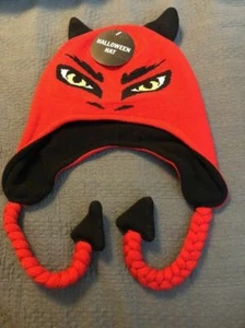 NEW RED DEVIL EAR FLAP HALLOWEEN HAT RED NEW OSFM - Picture 1 of 1