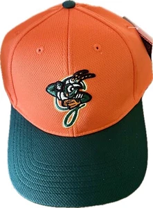 Greensboro Grasshoppers Hat Strap Back Orange Green Minor League Baseball Adult - Picture 1 of 8