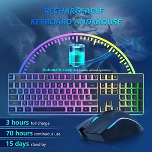 Kabellose Gaming Tastatur und Maus Set Pudding Button für MAC/PC/PS4/PS5/Xbox - Bild 1 von 23