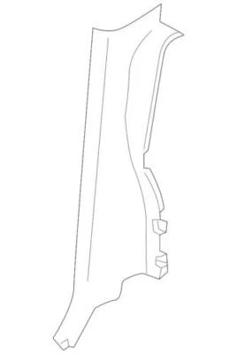 Original GM 2015-2022 Chevrolet GMC ZR2 Carrocería Bloqueo Pilar Decoración Moldura 22964306 Foto 1 de 2