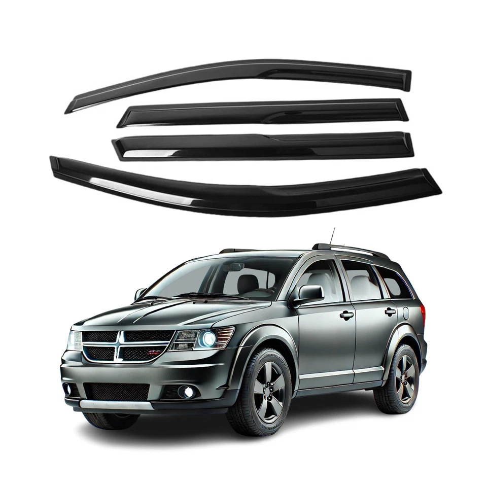 Se adapta a Dodge Journey 2008-2017 visera de ventana lateral protector deflector de lluvia para sol Foto 1 de 4