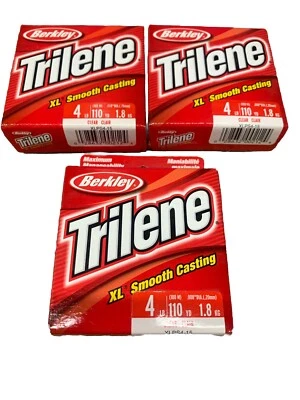 3PC Berkley Trilene XL Smooth Casting 4lb/110yd Clear - Image 1 of 3