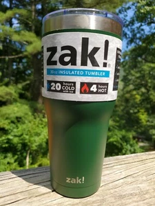 Zak Designs 30 oz Double Wall Stainless Steel Cascadia Tumbler • Forest Green - Picture 1 of 4