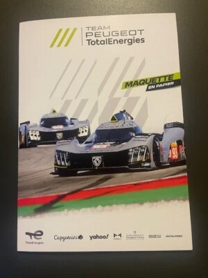 PEUGEOT ORIGINAL TEAM PEUGEOT TOTAL ENERGIES MAQUETTE EN PAPIER - CARTA - Immagine 1 di 4