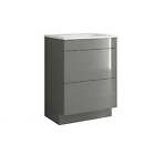 House Beautiful Ele-ments Gloss Grey 600mm Wall Mounted Vanity with Basin
