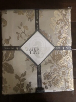 $90 MARCELLE WATERFORD  LINENS TABLECLOTH Oblong 70”x126” For 10 To 12 People - Image 1 of 4