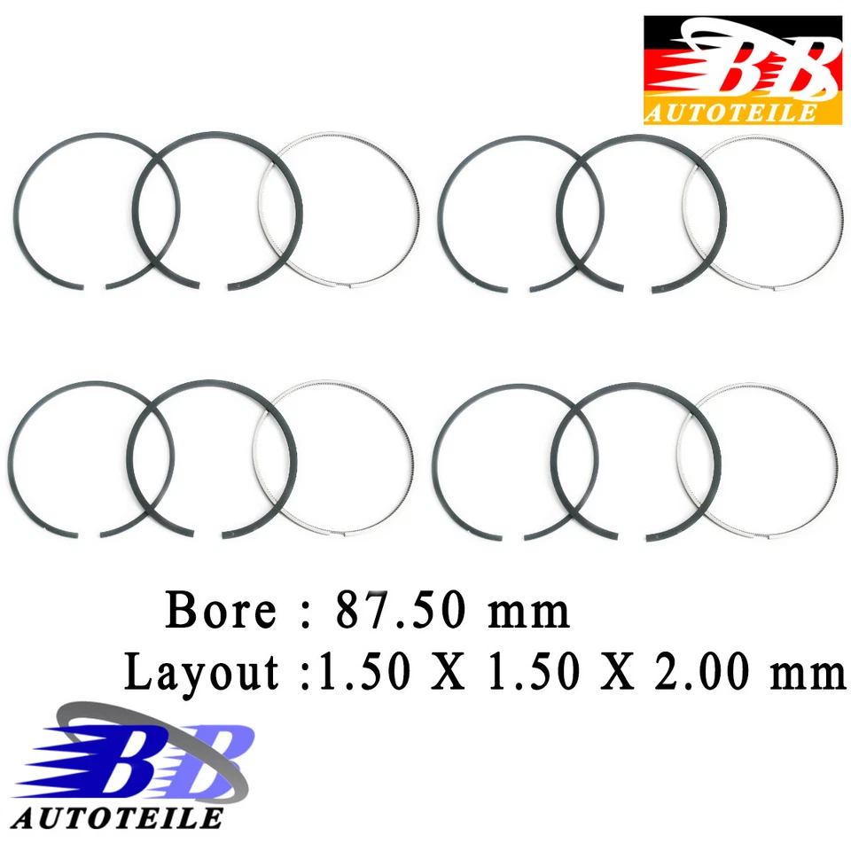 Juego de anillos de pistón para Mazda 3 6 CX-7 2.3L MPS TURBO L3 L3K9 L3KG L3-VDT L3YH Foto 1 de 1