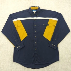 Wrangler Western Hemd Herren M Medium Cowboy Rodeo Colorblock Navy Langarm - Bild 1 von 11