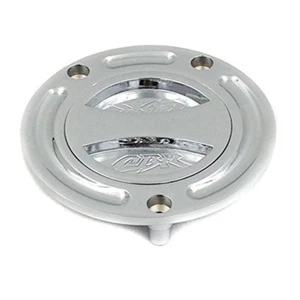 Silver Keyless Fuel Tank Caps Fits Honda CBR600/929/954/1000RR CBR1100XX VTR1000 - Picture 1 of 4