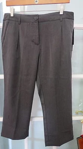 Daisy Fuentes size 12 gray capri pants NWT Cropped ladies womens grey - Picture 1 of 6