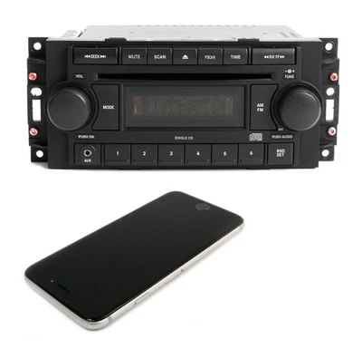 Jeep Dodge Chrysler 2004-2010 AM FM CD Auxiliary Input Bluetooth REF P05064171AE Foto 1 de 4