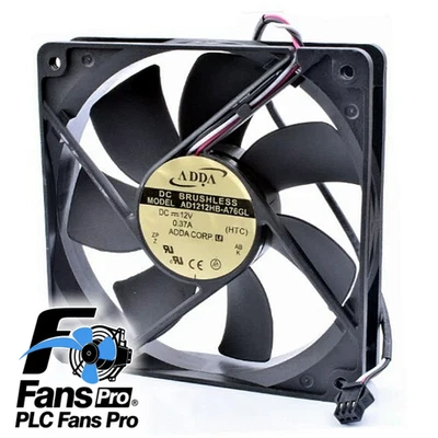 1PCS Brand New ADDA AD1212HB-A76GL DC 12V 0.37A 120*120*25MM 3Pin Cooling Fan - Image 1 of 3