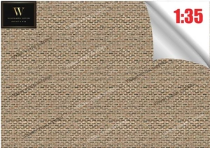 1:35 scale (3xA4) Brick wall - Peel and Apply decal sheets. Set 10 - Picture 1 of 2