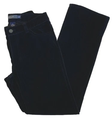 Pantalones de mezclilla de terciopelo negros Gap corte bota tiro medio talla 4R de lujo suave elástico felpa Foto 1 de 4