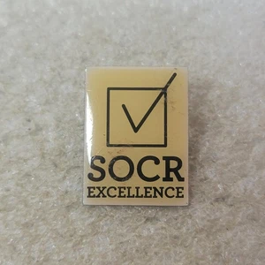 SOCR Excellence Pinback Button Rectangular Political Promo - Picture 1 of 4