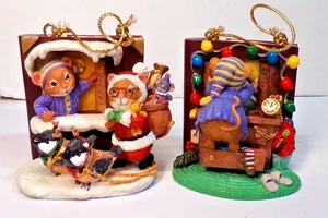 1996 3rd Bradford Christmas MICE Ornaments  TWAS THE NIGHT BEFORE CHRISTMAS - Picture 1 of 7