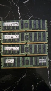128GB KIT - Kingston 4x32GB PC4-2133 4Rx4 DDR4 ECC REG LRDIMM KTD-PE421LQ/32G - Picture 1 of 2