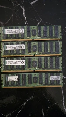 128GB KIT - Kingston 4x32GB PC4-2133 4Rx4 DDR4 ECC REG LRDIMM KTD-PE421LQ/32G - Image 1 of 2