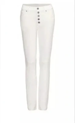 CABI #6284 White Button Fly Straight  Leg Jean Size 8 - NWOT - Image 1 of 4