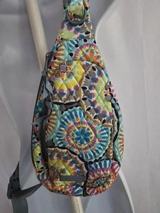 Borsa a tracolla trapuntata Vera Bradley tracolla medaglione soleggiato - Foto 1 di 10