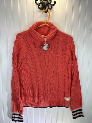 NUEVO CON ETIQUETAS ODD MOLLY Majestuoso Suéter Cuello Alto Talla 1 Precioso Coral 819M-110 Foto 1 de 4