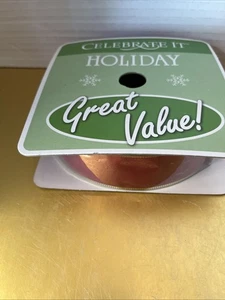 Holiday Ribbon Red/Gold Wired Edge Ribbon Gold Metallic Edge 1.5” X 20 Yards - Picture 1 of 5