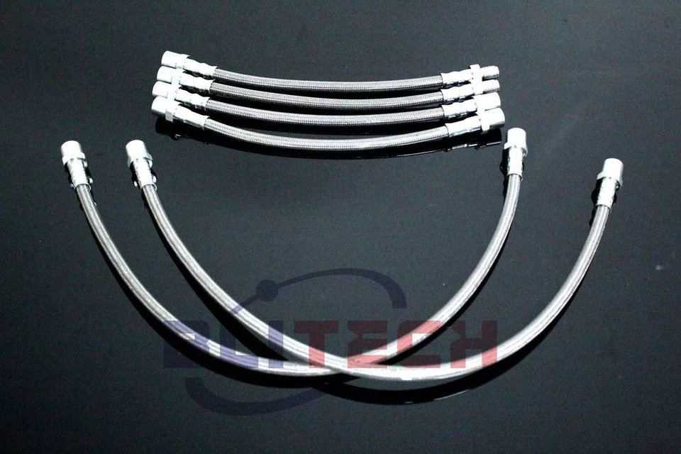 6pc Fit 94-98 BMW E36 325 318 M3 Silver Stainless Steel Brake Lines DOT Approved - Image 1 of 1