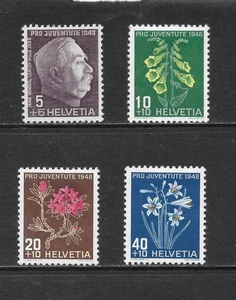 SCHWEIZ SCOTT B179 - B182 GEBRAUCHTER SATZ - HALBPOSTAUSGABE 1948 - Bild 1 von 2