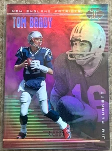 2018 Illusions #73 Tom Brady #/75 Jim Plunkett SP Pink Holo Foil Refractor - Picture 1 of 5
