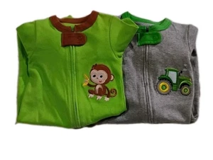 (Set bestehend aus 2) Falls Creek Baby Jungen Pyjama Schlafanzug Größe 0-3 Monate  - Bild 1 von 5