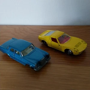 Matchbox Lesney No's 33,46 Lamborghini Miura, Mercedes 300se, VGC, Used Unboxed - Picture 1 of 14