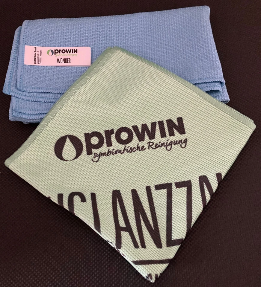 proWin 2er Set Hochglanzzauber 32x32 cm & Wonder 45x40 cm Hochglanzflächen Glas - Bild 1 von 1