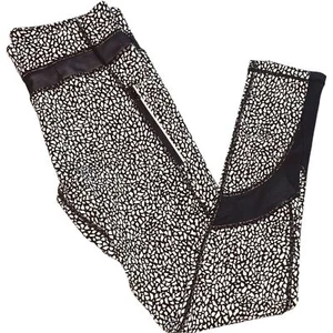 Leggings Lululemon Run Inspire Tight II a rete bianco e nero - Foto 1 di 9