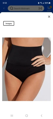 New Size 10 Leilani Black Swimsuit Bathing Suit Bikini Tankini Bottoms High Rise - Image 1 of 4