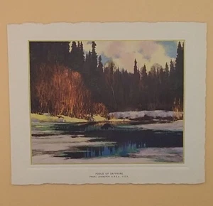 Vintage Christmas Card, 'Pools Of Sapphire' By Franz Johnston ARCA OSA - Used - Foto 1 di 4