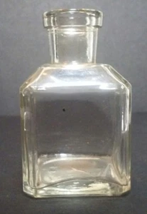Antique ABM Clear "School House" Shaped Ink Bottle T C W Co USA - Picture 1 of 4