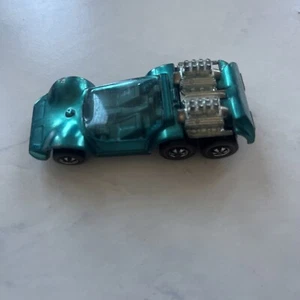 Hot Wheels Redline Six Shooter 1970/1971 Aqua Gray Int. - Made In Hong Kong - Picture 1 of 10