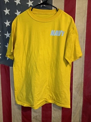 Camisa mediana USN PT de la Marina de los Estados Unidos para hombre amarilla PT aptitud física 7260 Foto 1 de 4